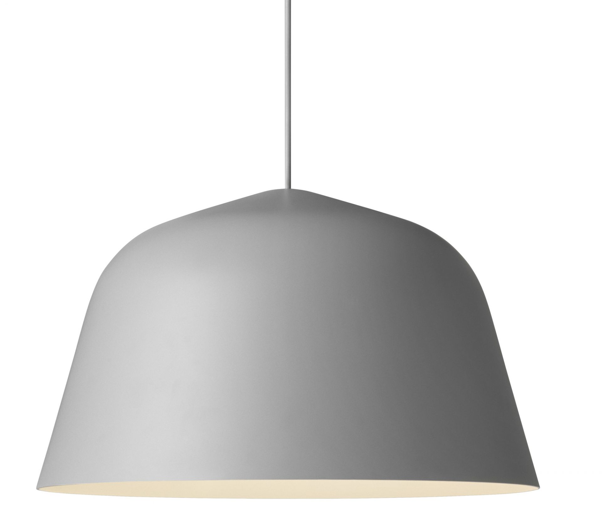 Graue Ambit Pendelleuchte von Muuto, moderne Hängelampe für stilvolle Innenraumbeleuchtung.